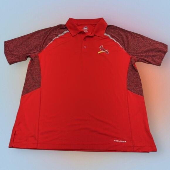 ST LOUIS CARDINALS Men’s XL Red COOLBASE Polo Shirt - Picture 2 of 4